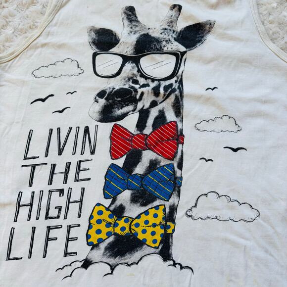 Riot Society Los Angeles Livin the High Life Giraffe Cotton Mens Tank Top Medium - Picture 2 of 4